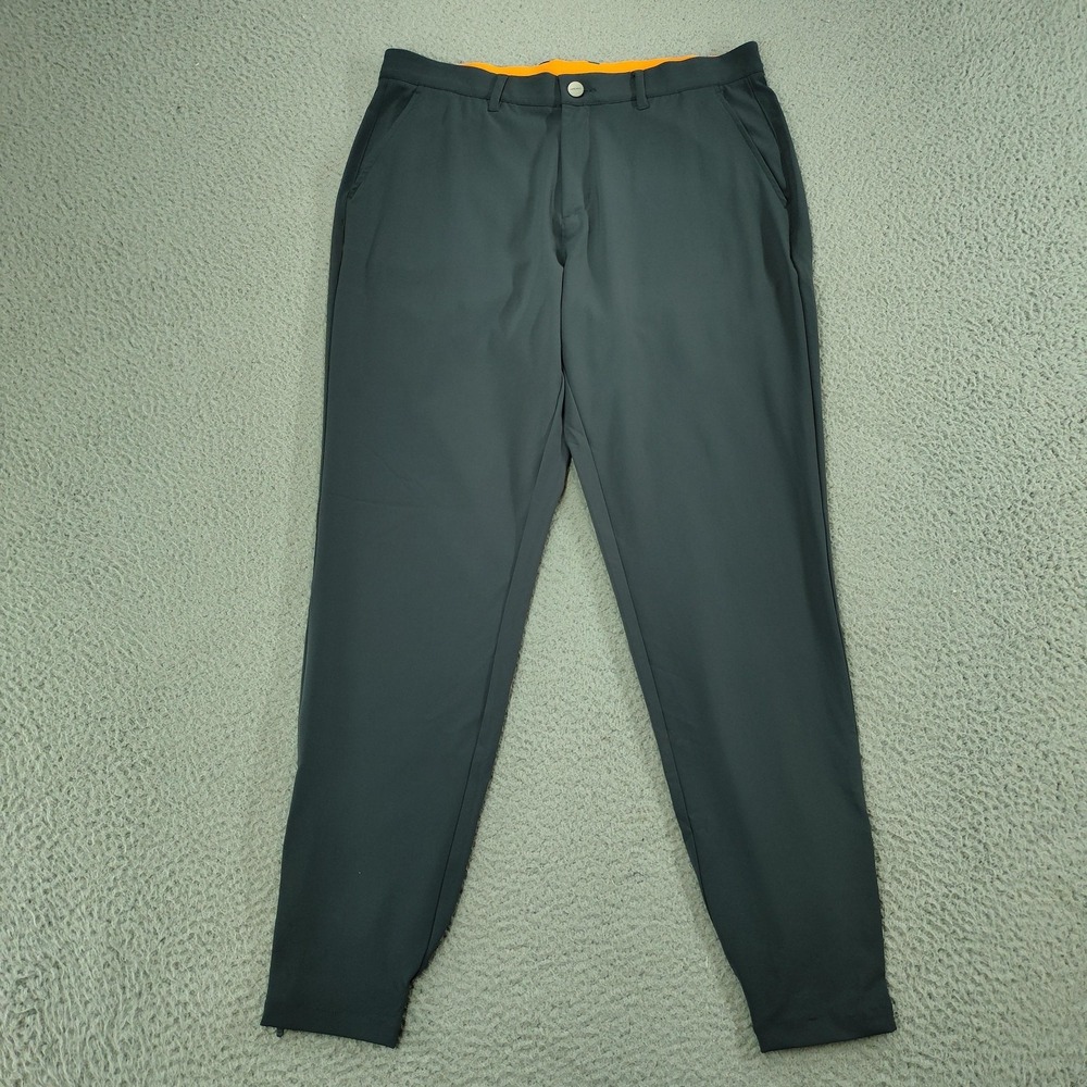 Macade Jogger Pants Mens 34x29 Gray Golf Slim Fit Tech Stretch Zip Ankle Cuff